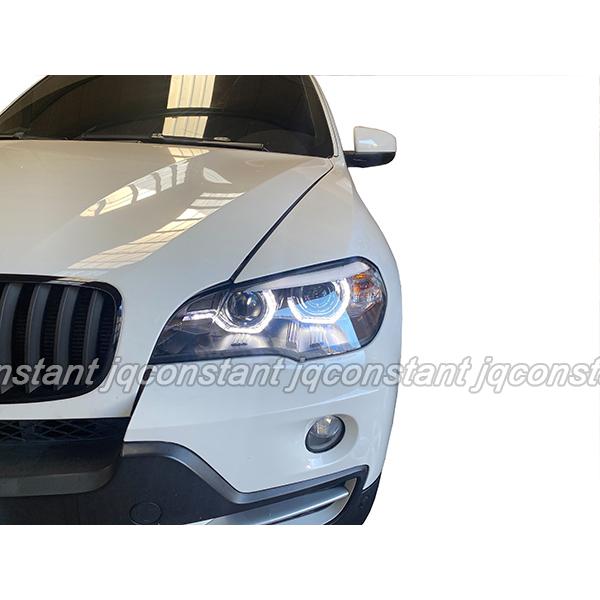 左右セット 2007-2010y BMW X5 E70 ファイバーLEDリング ヘッドライト 