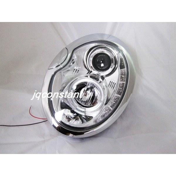 レベライザー付 MINI ミニクーパー 2002-2007y R50R52R53 DRL LEDヘッドライト クローム_2
