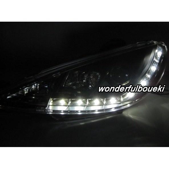 プジョー 206 206CC LEDポジションDRL ヘッドライト ブラック