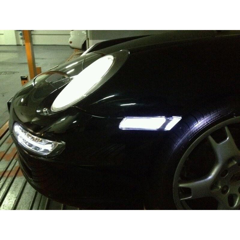 左右セット ポルシェ 911 997 LED バンパーランプ ファイバー