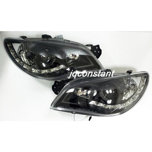 2005-2007y インプレッサ WRX GD F/G LEDポジションDRL ヘッドライト ブラック