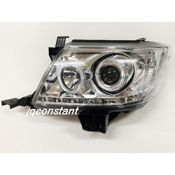 左右セット 2011-2014y ハイラックス LEDイカリング付ヘッドライト クロームインナー F