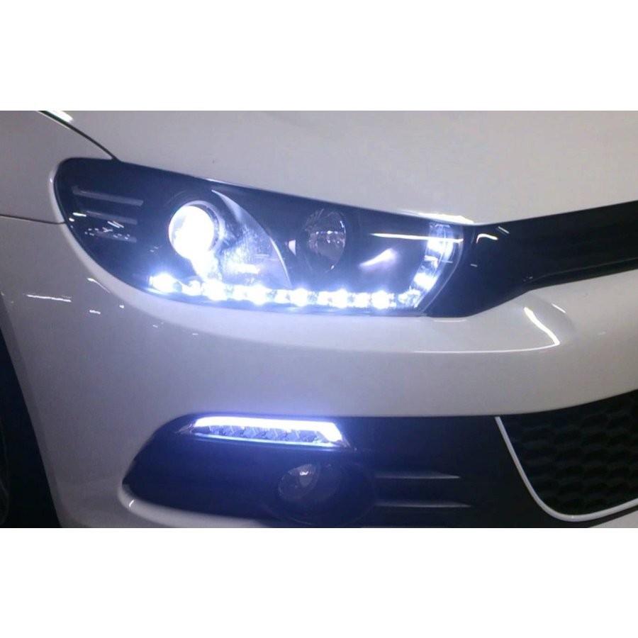 VW シロッコ Scirocco クロームヘッドライト LEDデイライト付 2008