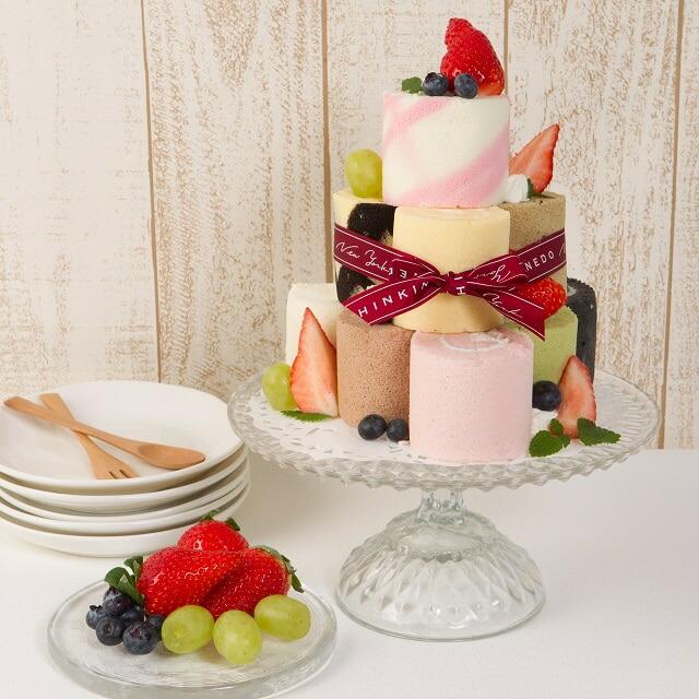 岐阜】新杵堂 ロールケーキタワー 9個 送料無料 お取り寄せ グルメ