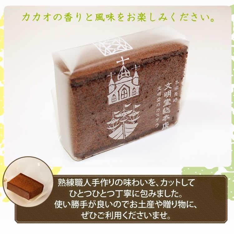 九州 ギフト 2026 文明堂総本店 カステラカット包装 1箱（チョコレート