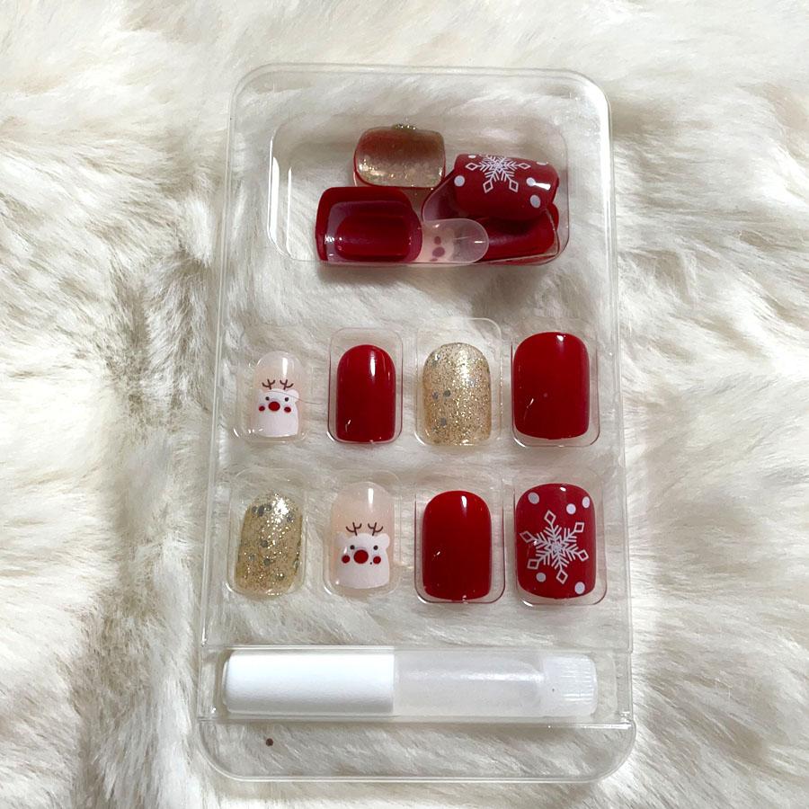 ネイルチップ クリスマス デザイン つけ爪 かわいい プレゼン nail 冬