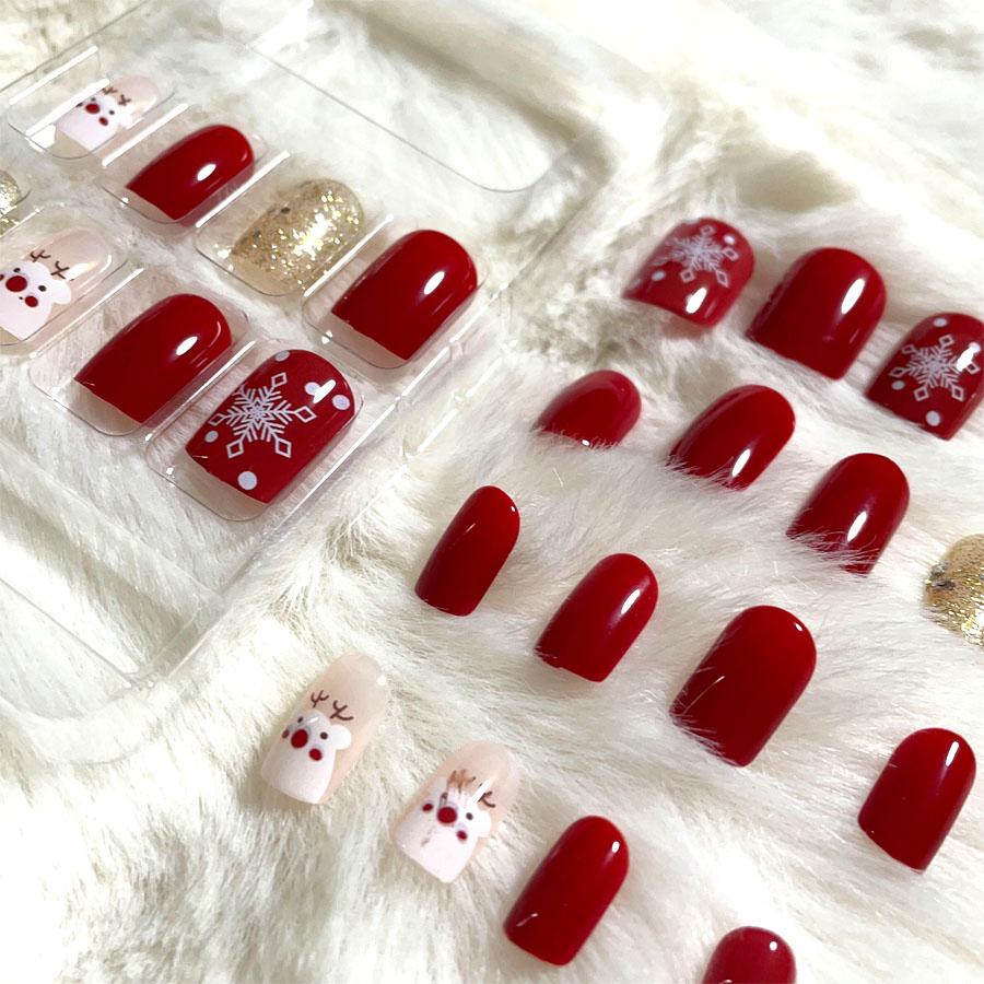 ネイルチップ クリスマス デザイン つけ爪 かわいい プレゼン