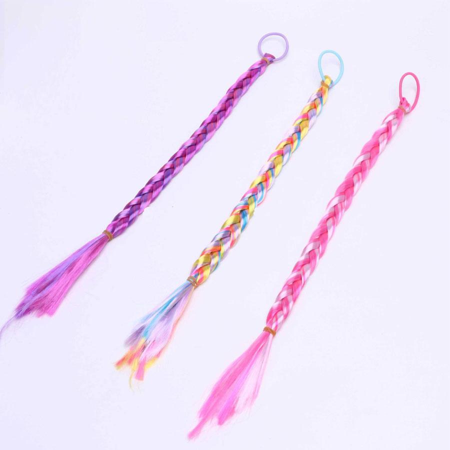 ヘアアクセサリー エクステ ロング編み込みウィッグ 子供 キッズ