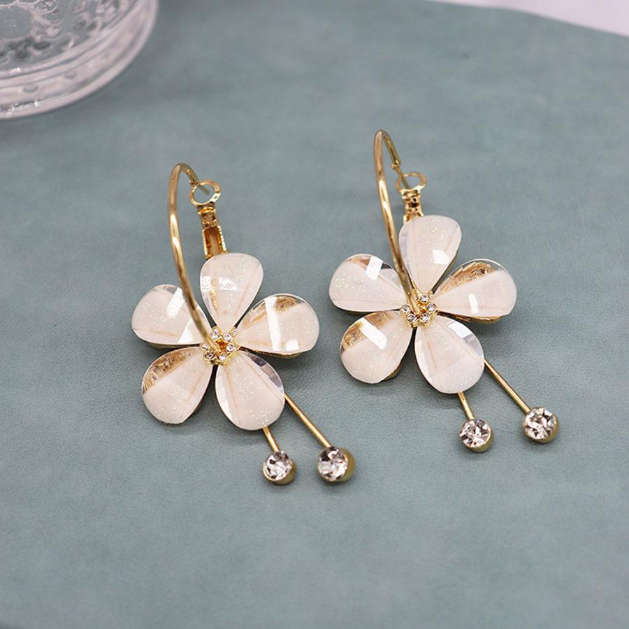 ピアス レディース 揺れる 2wayフックピアス 大ぶり モチーフピアス 花