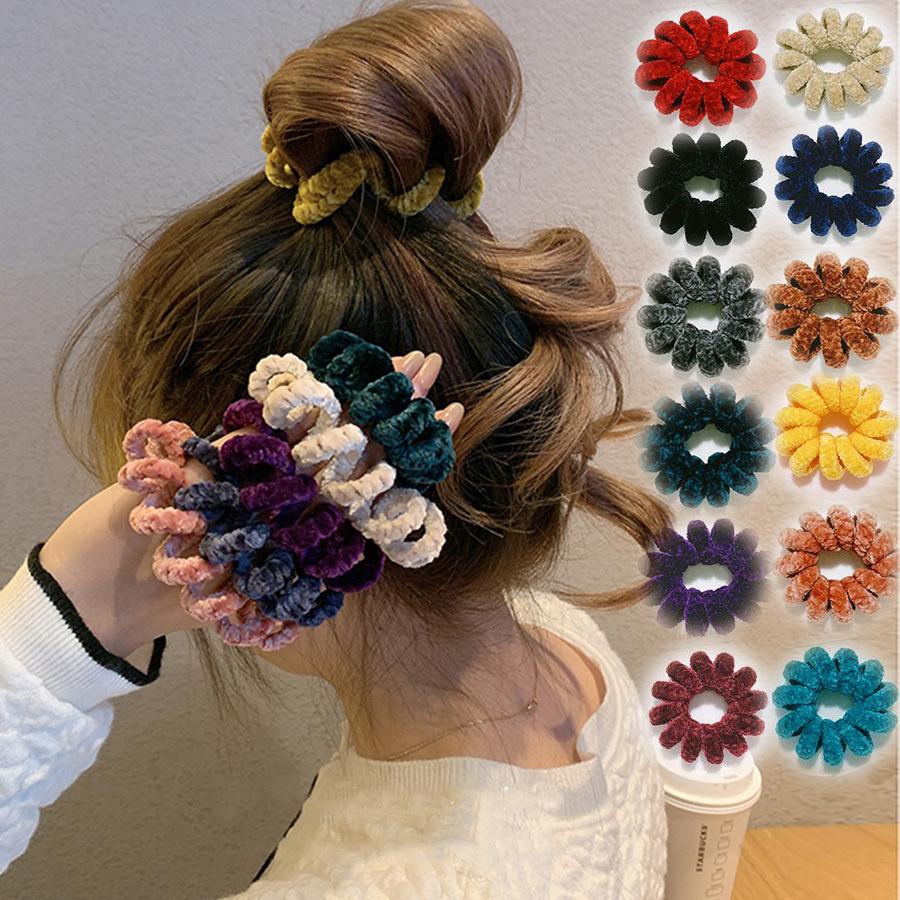 ヘアゴム ベロア スプリングゴム ブレス まとめ髪 プチプラ ヘアアクセサリー 痛くない からまない 絡まない 女性 メール便送料無料 6duox013hc Jryuukin 通販 Yahoo ショッピング