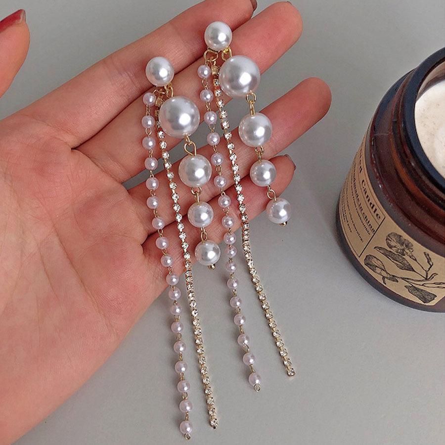 ピアス パール ロングピアス 揺れる 2way 大ぶり モチーフピアス