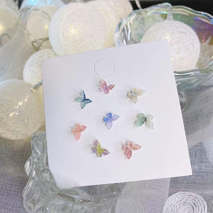 ミニ蝶々ピアス Butterfly Earring Mini /ミニ蝶々ピアス/ホワイトシェル/ピンク