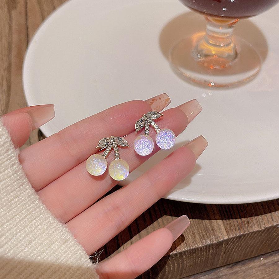 ピアス さくらんぼ 可愛いピアス チェリーピアス キラキラ