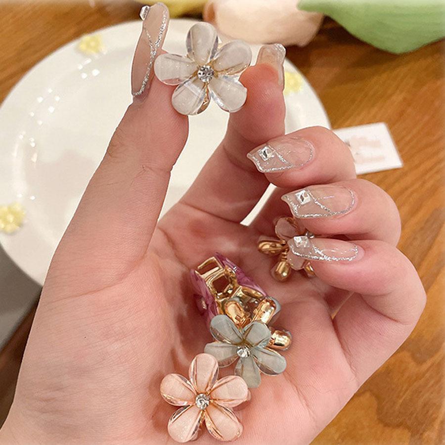 ミニヘアクリップ 1個入り バンスクリップ 花 ヘア留め ヘア