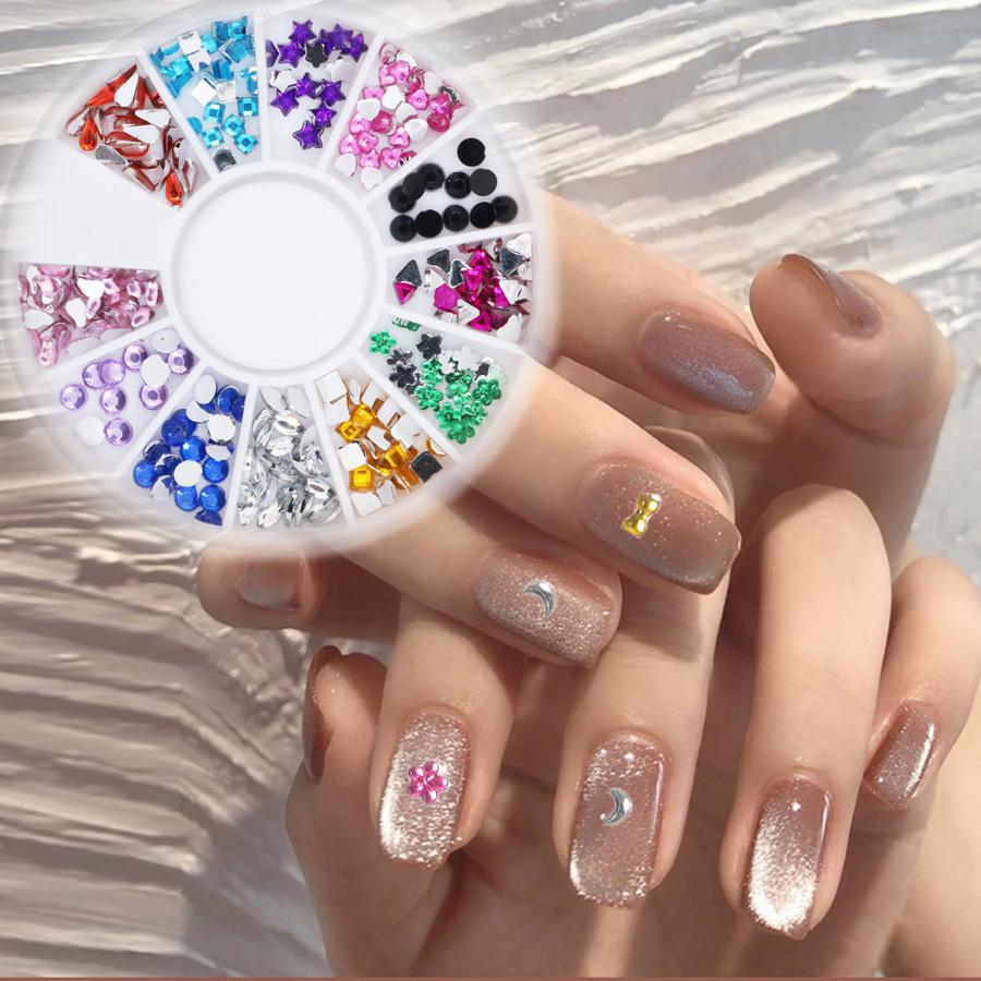ネイルパーツ12色セット ジェルネイルパーツ レジンパーツ ミックスパールセット カラースタッズ ジェルネイル メール便送料無料 春新作の