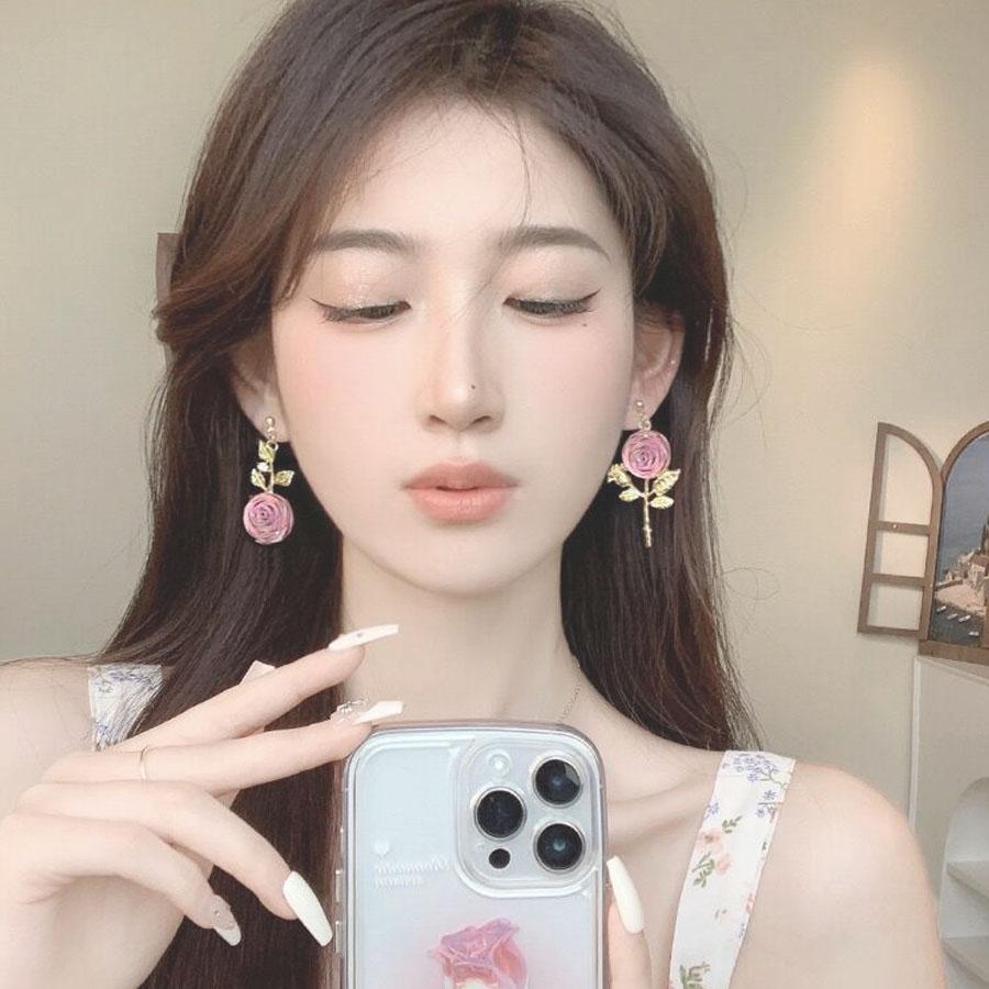 ピアス はな 揺れる ロングピアス 大ぶり モチーフピアス 花 可愛い