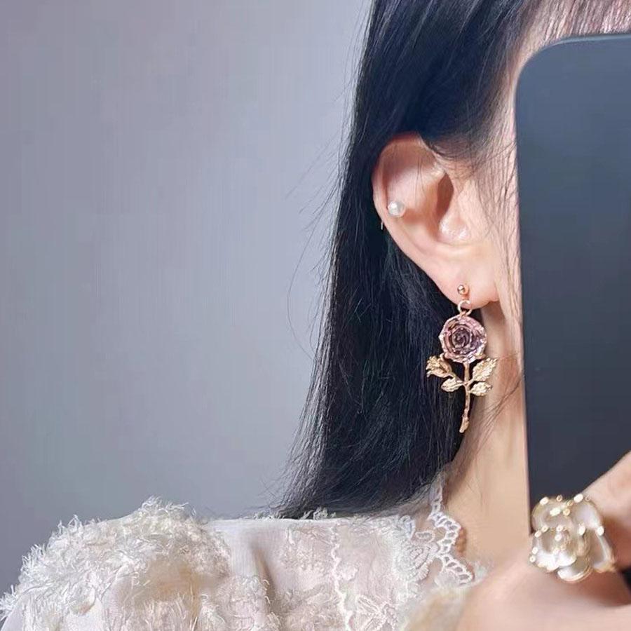 ピアス はな 揺れる ロングピアス 大ぶり モチーフピアス 花 可愛い