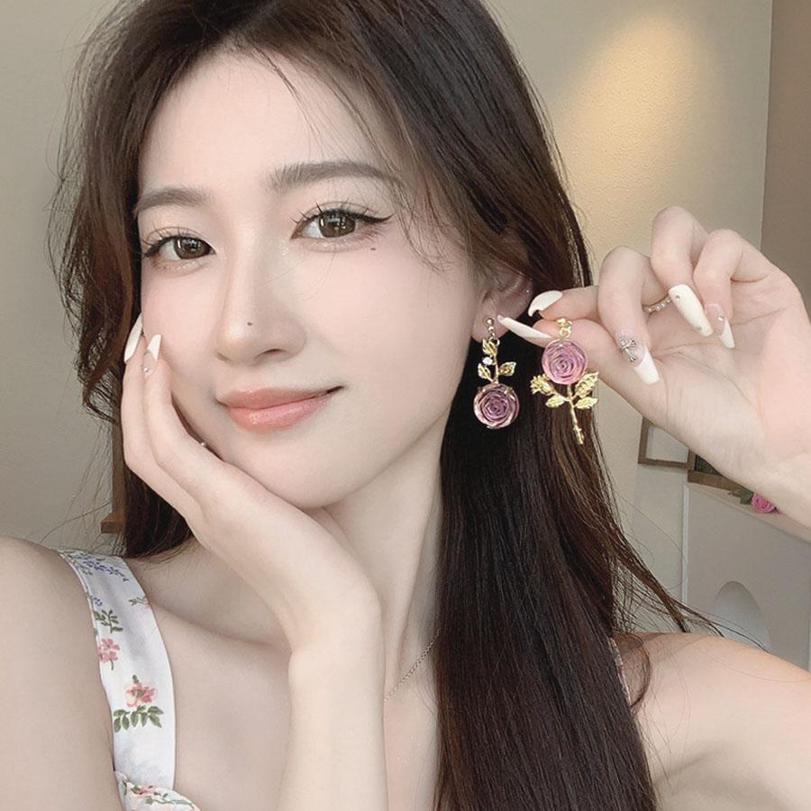 ピアス はな 揺れる ロングピアス 大ぶり モチーフピアス 花 可愛い
