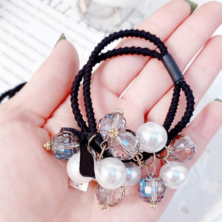 レジンヘアゴム  シャボン玉　お花　パール　キラキラ　ピンク レジンヘアゴム シャボン玉 お花 パール キラキラ ピンク