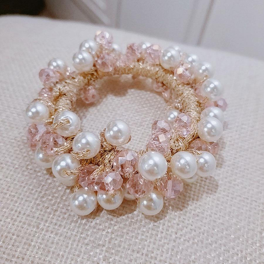 ヘアゴム パール バブル シンプル ブレスレット ビーズ ヘア留め ヘア