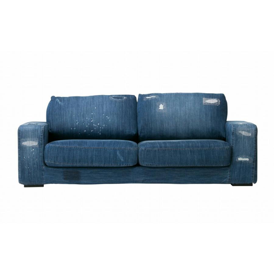 WEB限定品 JOURNAL STANDARD FURNITURE FRANKLIN SOFA 2P Indigo Damage denim COVER フランクリン ソファーカバー 2人掛け (代引不可)｜js-f｜02