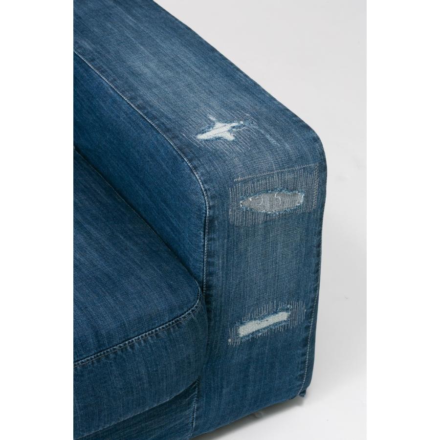 WEB限定品 JOURNAL STANDARD FURNITURE FRANKLIN SOFA 2P Indigo Damage denim COVER フランクリン ソファーカバー 2人掛け (代引不可)｜js-f｜09