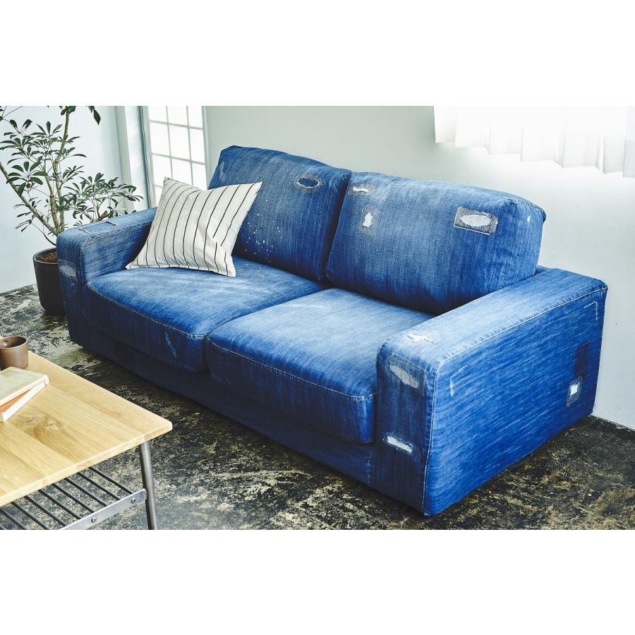 WEB限定品 JOURNAL STANDARD FURNITURE FRANKLIN SOFA 2P Indigo Damage denim COVER フランクリン ソファーカバー 2人掛け (代引不可)｜js-f｜10