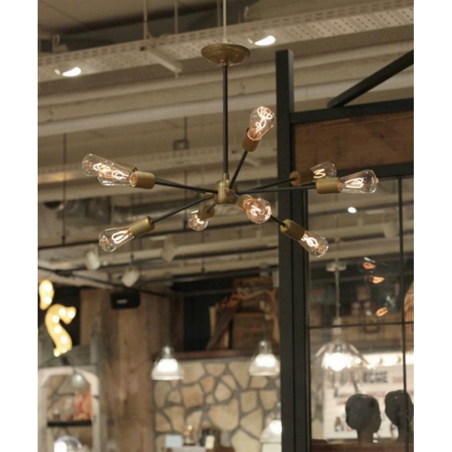 ACME Furniture（アクメファニチャー） SOLID BRASS LAMP 9ARM BK PIPE