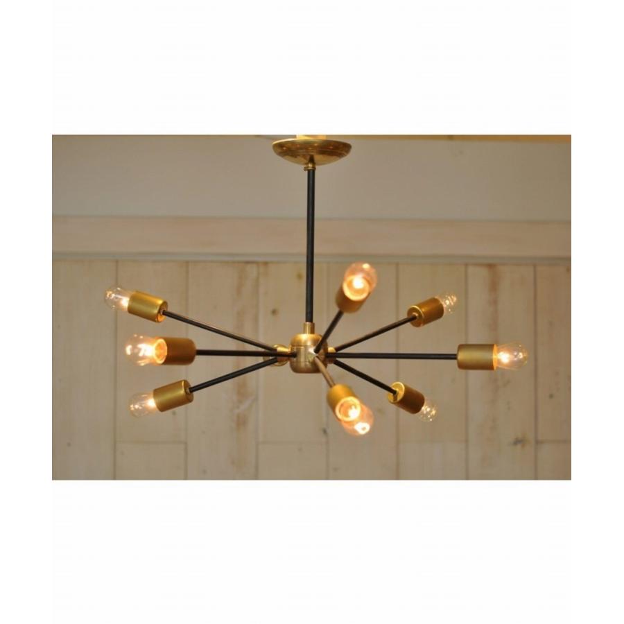 ACME Furniture（アクメファニチャー） SOLID BRASS LAMP 9ARM BK PIPE