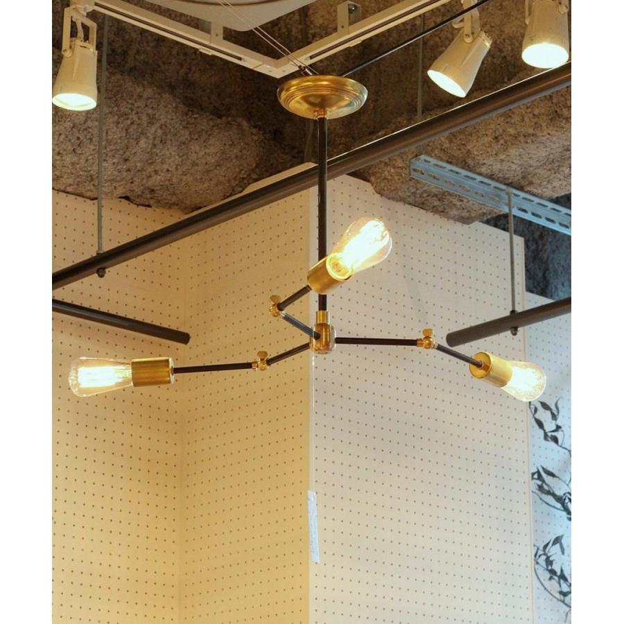 ACME Furniture（アクメファニチャー） SOLID BRASS LAMP 3ARM BK PIPE 