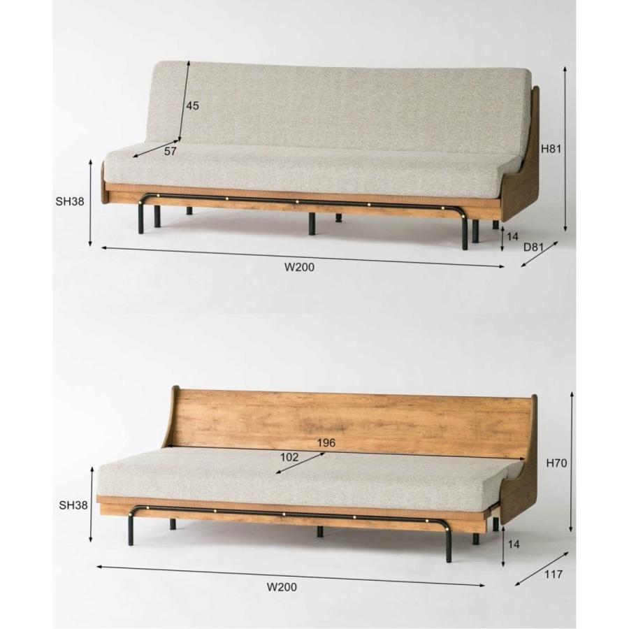 JOURNAL STANDARD FURNITURE ジャーナルスタンダードファニチャー HABITAT SOFA BED GRAY ハビタ