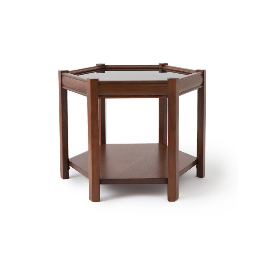 サイドテーブル・ナイトテーブル・ローテーブル acme furniture / BROOKS HEXAGON TABLE ACME Furniture アクメファニチャー BROOKS HEXAGON TABLE BLACK GLASS
