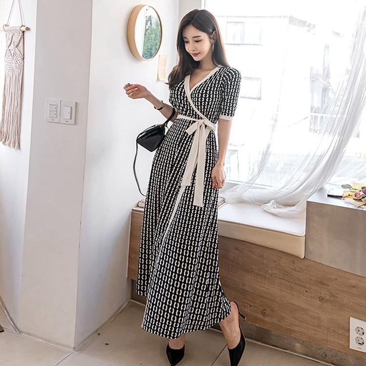 パーティードレス 総柄 全開カシュクール ロングワンピース Aライン ロング丈 ラップワンピース マキシ丈 春夏 きれいめ 大人セクシー Jsファッション Hnw Js Fashion 通販 Yahoo ショッピング