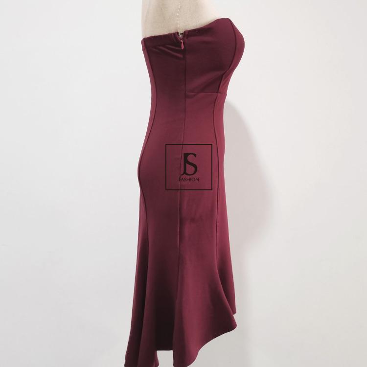 JSfashionパーティードレス 全2色 マーメイドワンピース ベア