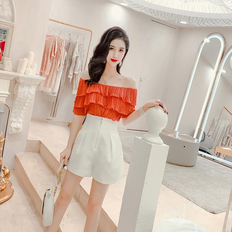 シフォンプリーツトップ 全4色 オフショルダー フリル 夏トップス 夏カラー サマートップス シンプル 大人カジュアル デイリーおしゃれ Jsファッション Mj7110057 Js Fashion 通販 Yahoo ショッピング