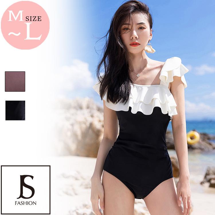 ⑪フリル 水着 Lサイズ ワンピース 水着 黒 - 通販 - olgapuri.org