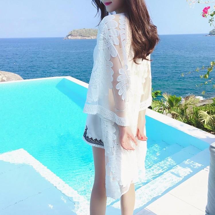 ビーチウェア 水着の上に着るビーチカーディガン ビーチガウン