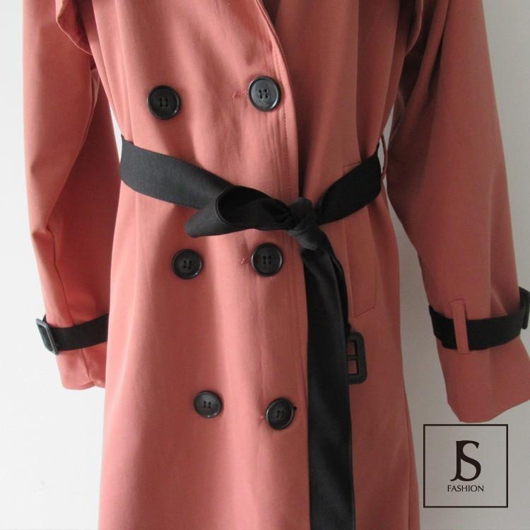 トレンチコート バイカラー Aライン ダブルボタン ロングコート ライトアウター ピンク ベージュ 春 秋 きれいめ 上品 Jsファッション Ss Js Fashion 通販 Yahoo ショッピング