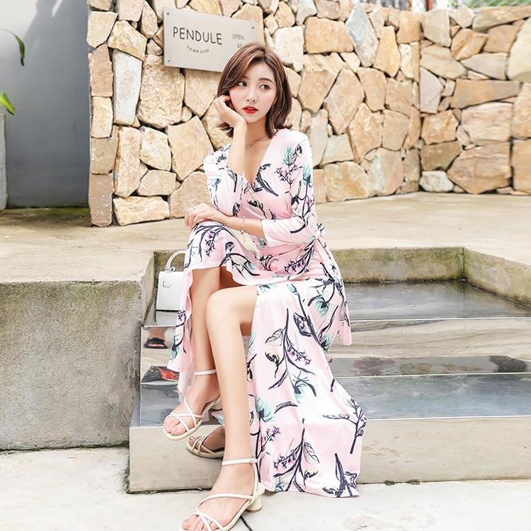 完売品 ダイアグラム ステッチドレス ラップワンピース ロング