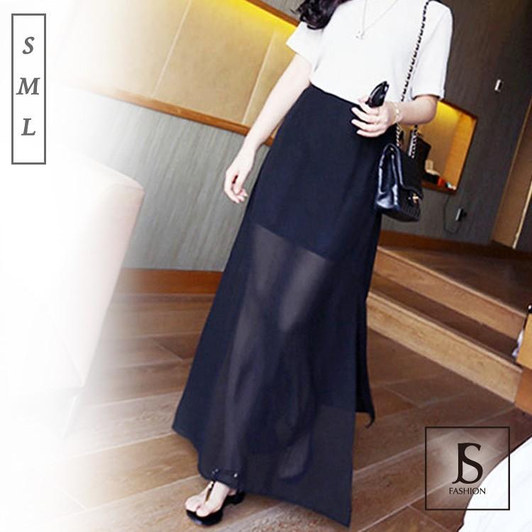 在庫処分セール ロングスカート シフォン シースルー Aラインスカート マキシ丈 ロング丈 ウエストゴム シンプル デイリーおしゃれ Jsファッション Yzn Js Fashion 通販 Yahoo ショッピング