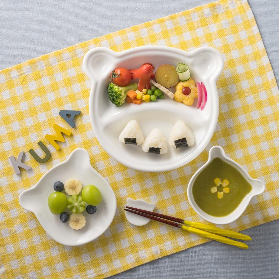 5枚セット ランチプレート くま 子供 キッズ 食器 カフェ 白磁 離乳食