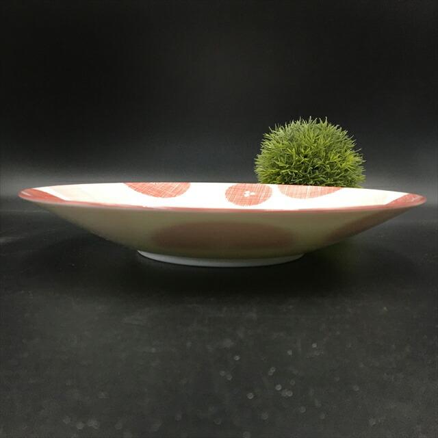 陶器製 丸型茶碗 白色 赤色 緑色 たたら 取皿 あかつき ヒワ釉 丸皿(中) 食器 おしゃれ 美濃焼