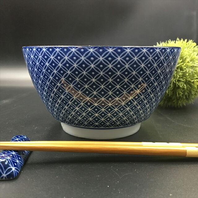 古青藍 藍七宝 16×8.5cm 丼 約900cc 大きい どんぶり ラーメン丼