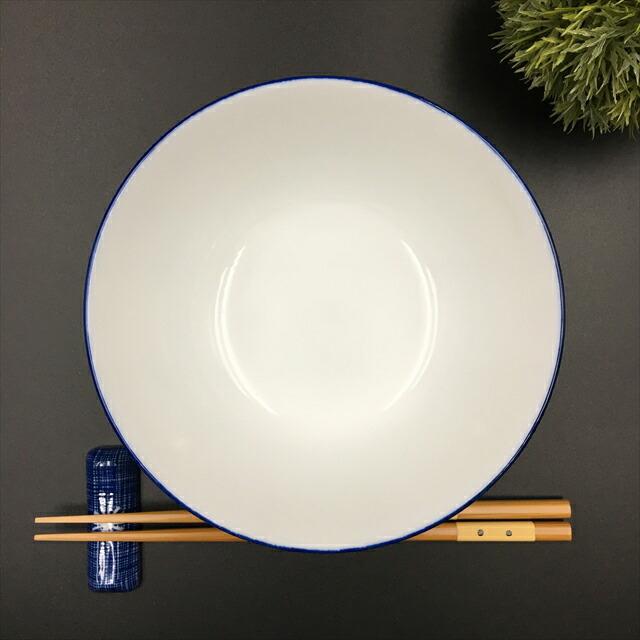 古青藍 藍花 14.4×7.9cm 丼 約700cc 大きい どんぶり ラーメン丼