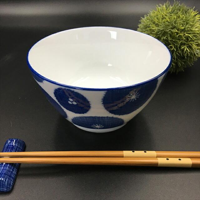 古青藍 藍花 14.4×7.9cm 丼 約700cc 大きい どんぶり ラーメン丼