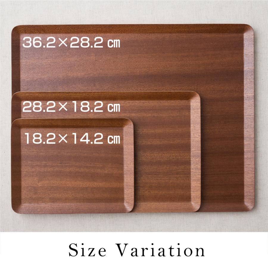 選べる3色 28cm×18cm 木製 木 長角 トレー トレイ M プレート ウッド