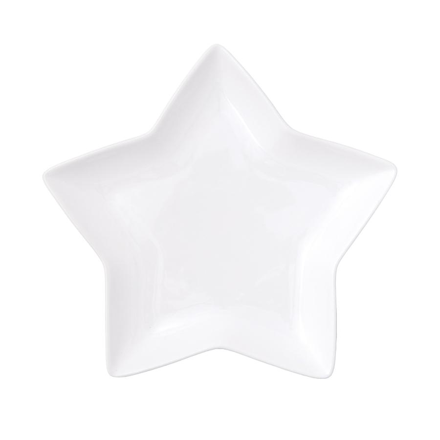 星形 プレート L 23.3×20.5cm 410g ホワイト スター 星型 星 子供