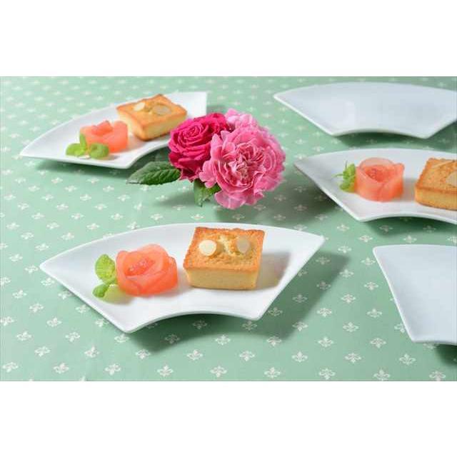 扇形 プレート S 15.5×8cm 90g ホワイト おうぎ 扇 扇子 お祝い 菓子