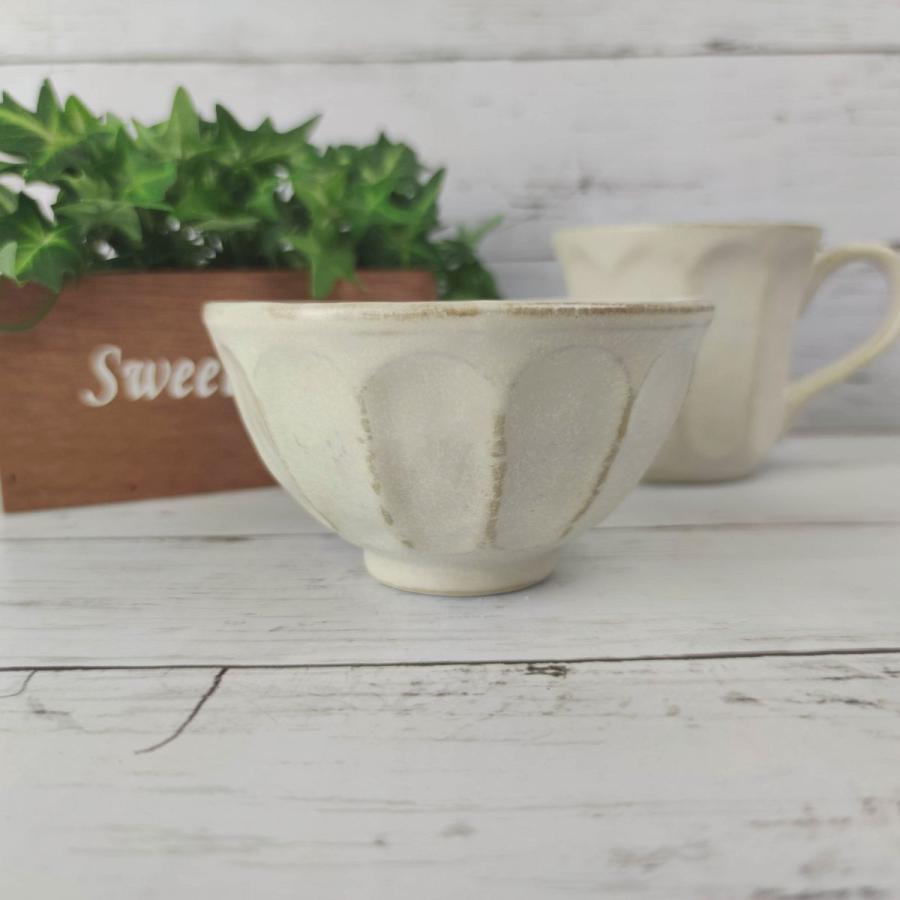 リンカ 白 11.5×6.5cm 茶碗 美濃焼 和食器 カネコ小兵 約200g 270cc