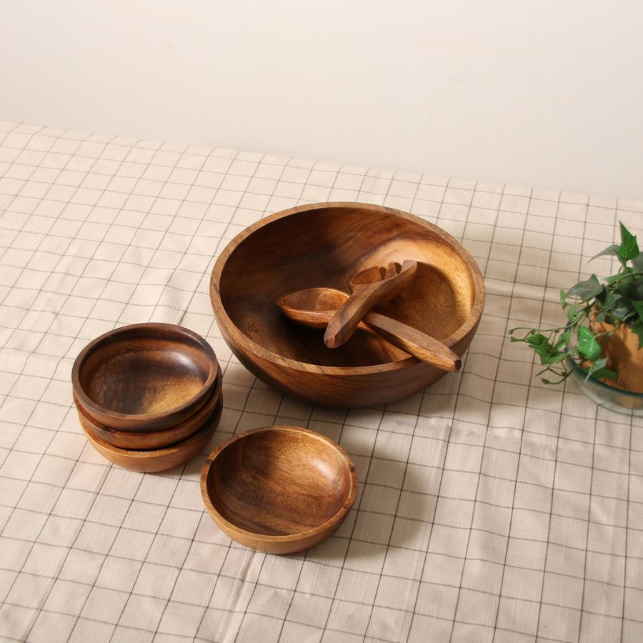 アカシア ラウンド 丸 B ボウル セット SET (スプーン&フォーク アカシア ラウンド 丸 B ボウル セット SET (スプーン&フォーク